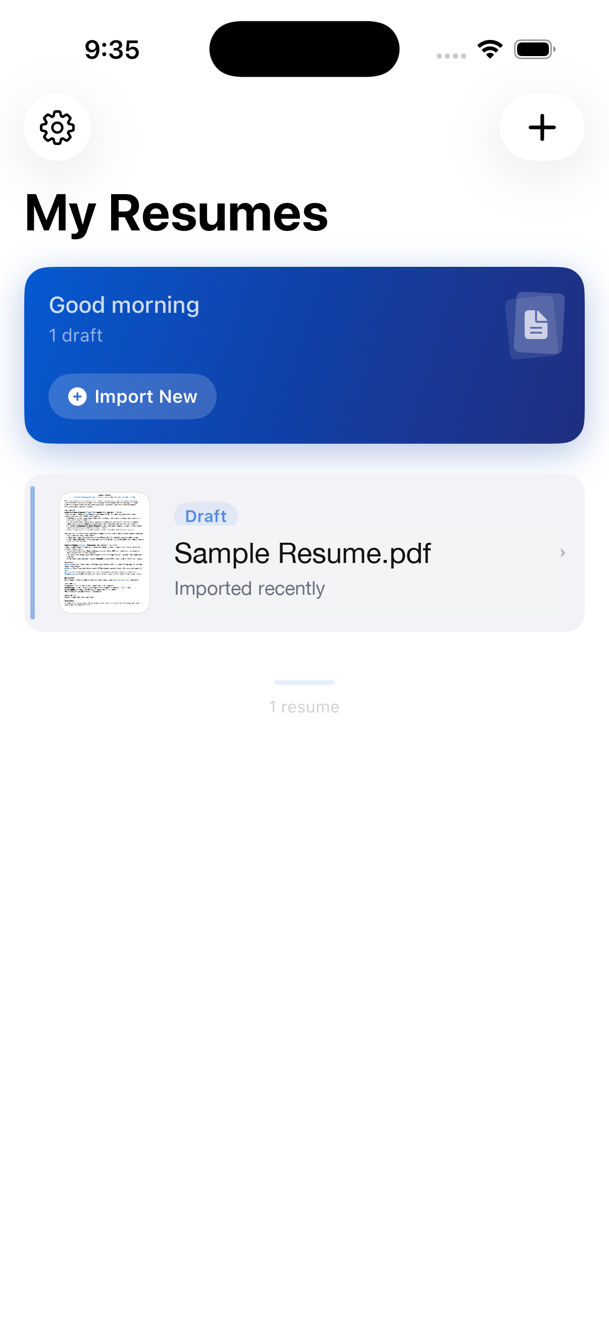 ResumeEditor screenshot 1